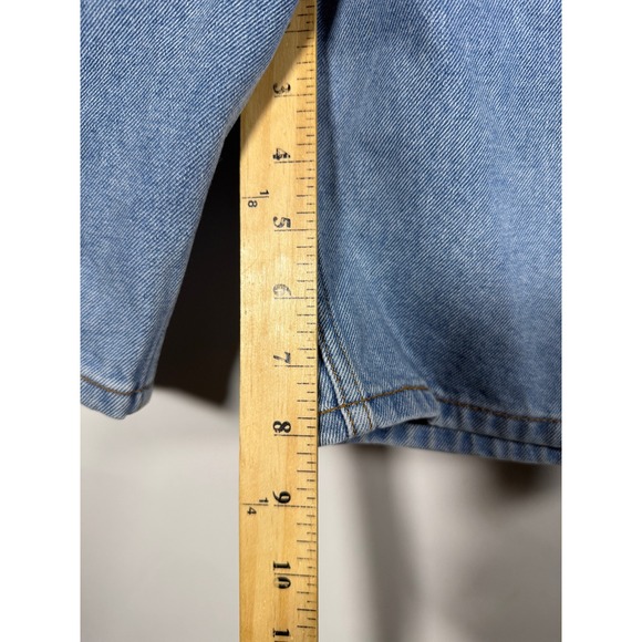 Levis 505 Regular Fit Denim Shorts Mens 33 Light Wash Blue Cotton Zip Fly FLAWS - Picture 12 of 12